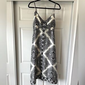 Camila Coelho Black and White Midi Sundress